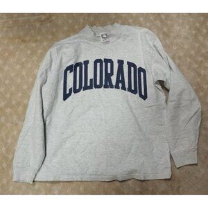 Vintage 90s Colorado T-Shirt Mens XL Long Sleeve USA Made Spell Out